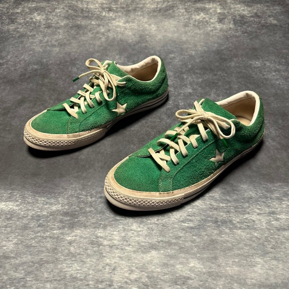 Converse One Star Suede Green Low Top Sneakers Men's 11.5 - Picture 2 of 8